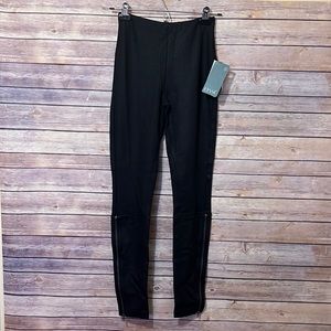 NWT Lysee Sparkle Black High Waisted Leggings Zip Legs Size XS